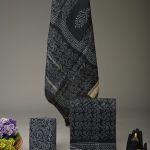 Black block printed pure maheshwari suits