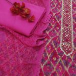 Persian rose embroidered heavy party wear suit