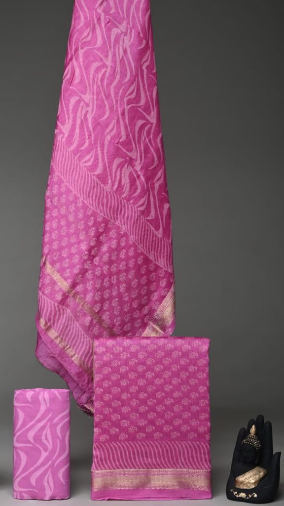 Persian pink pure maheshwari suits