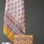 Yellow maheshwari silk fabric online