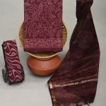 Persian plum organza dupatta cotton suits