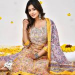 Charming Pink and yellow Maheshwari Salwar Kameez with Dupatta – Perfect Party Wear