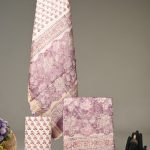 Purple Floral Elegance Hand Block Maheshwari Silk Suit