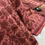 Scarlet Red Floral Chanderi Silk Saree – Elegance for Every Occasion