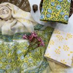 Sunshine Yellow Botanical Cotton Salwar Kameez with Light Dupatta – Vibrant Comfort
