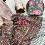 Subtle Pink & Grey Hand Block Cotton Salwar Kameez Set