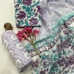 Lavender Mist Cotton Suit with Ethereal Chiffon Dupatta – Elegant Summer Style