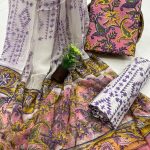 Lavender Dream Cotton Suit with Pink Chiffon Dupatta – Soft Summer Palette