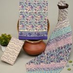 Alabaster unstitched salwar suit material online with cotton dupatta
