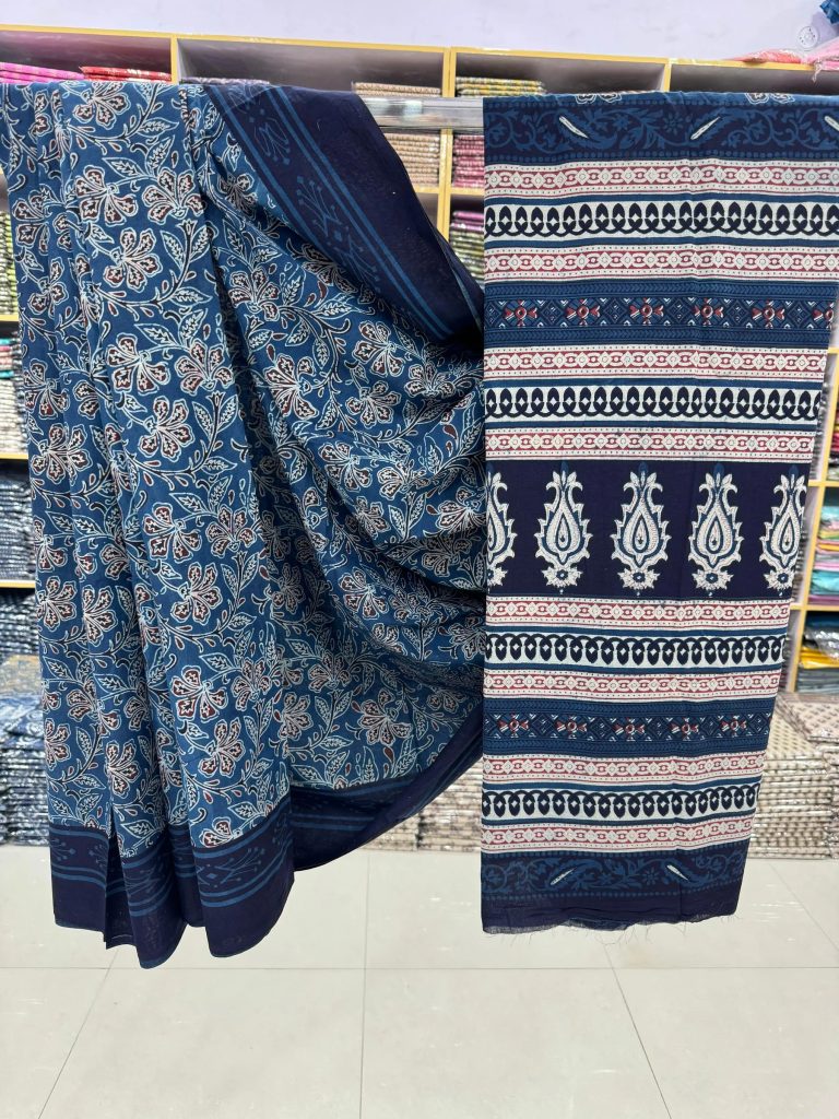 Royal Blue Elegance Jaipuri Saree