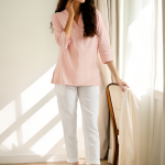 Elegant Pale Pink Airy Linen Kurta – Chic Comfort for Every Size