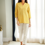 Radiant Sunny Yellow Linen Kurta – Brighten Your Wardrobe
