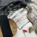 Charcoal Elegance Hand Block Print Unstitched Suit – Exquisite Summer Choice