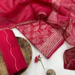 Radiant Rose Hand Block Printed Kota Doria Suit – Unstitched Chic Summer Wear