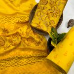 Sunny Yellow Hand Block Printed Cotton Salwar Suit Set – Summer Unstitched Collection