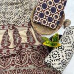 Traditional Beige Block Printed Cotton Suit – Ethnic Daily Wear