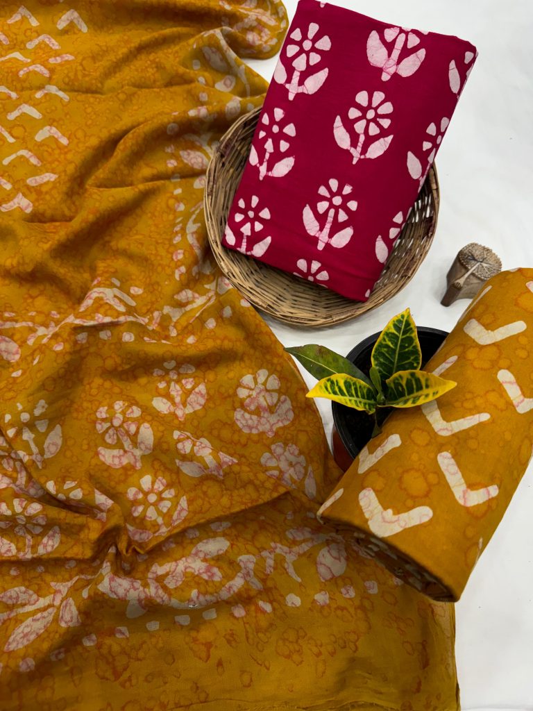 Sunny Marigold Cotton Salwar Suit - Handcrafted Daily Wear
