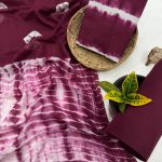 Luxurious Maroon Tie-Dye Cotton Salwar Suit – Handcrafted Comfort