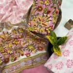 Blossom Pink Floral Block Print Cotton Suit – Vibrant Daily Wear