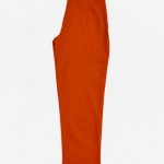 Orange cotton straight pant