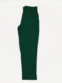 Pure green cotton straight pant