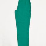 Teal green cotton straight pant