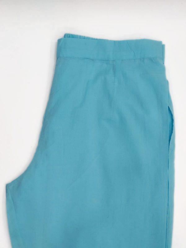 Baby blue cotton pant