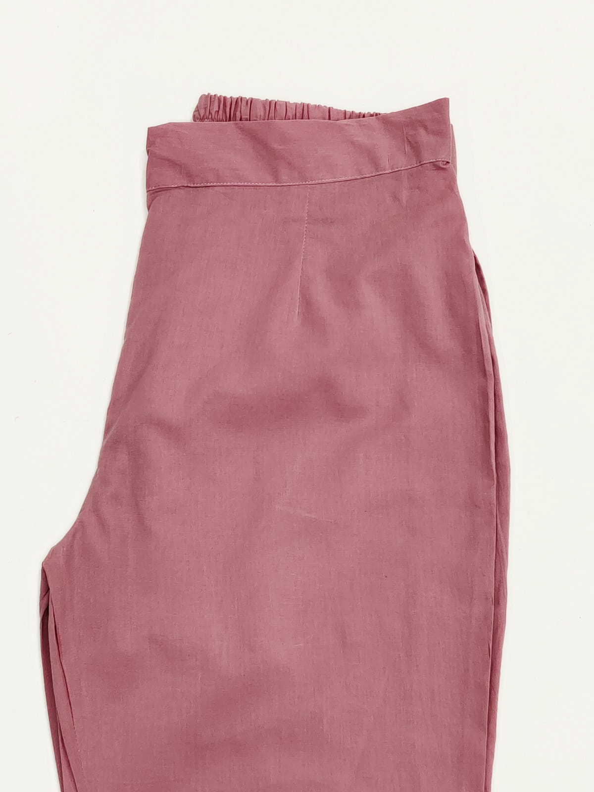 Pink straight fit cotton pant